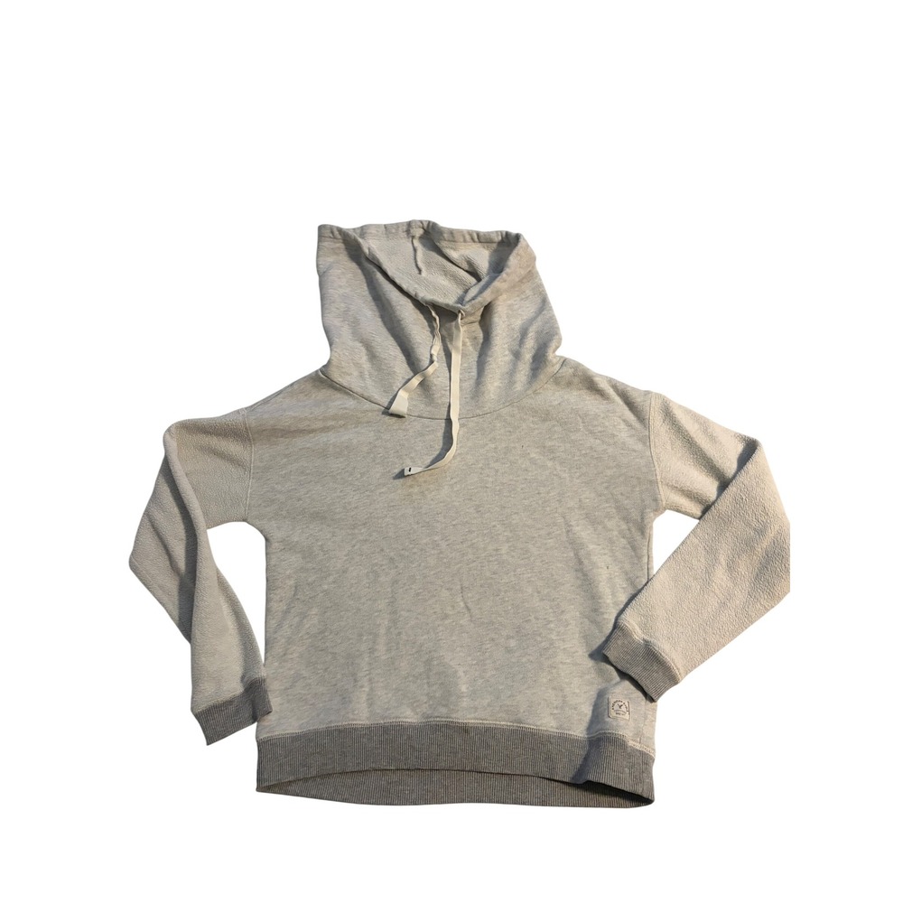 American Eagle Cowl Neck Sweatshirt Gray Drawstring Pullover M Athleisure
